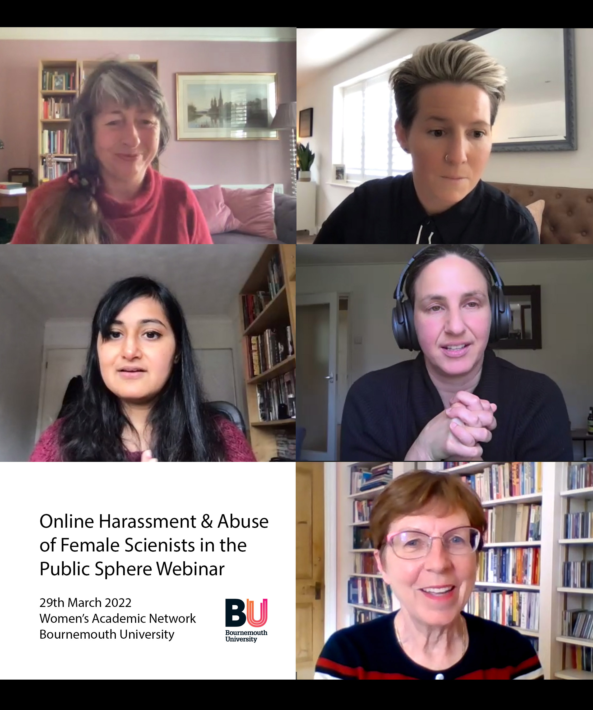 A montage of pictures of SAGE Scientists attending the Online Abuse Webinar 2022