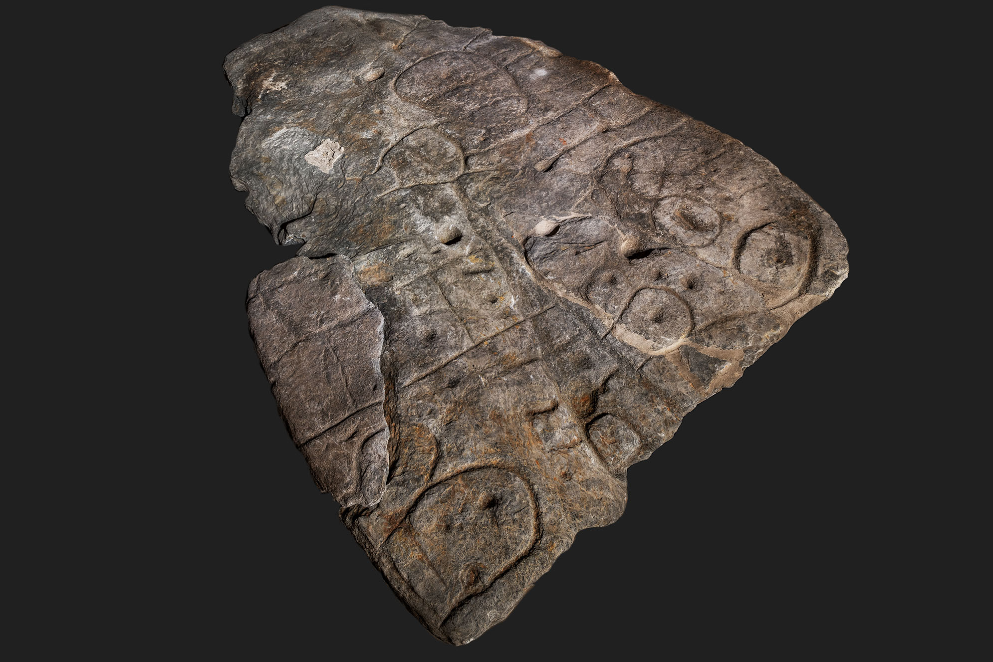 Загадочный фрагмент. Во Франции найдена 3д карта бронзового века. Каменная плита. Старая каменная плита.