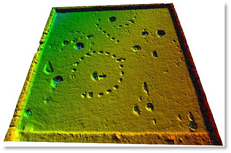 Digital surface model of archaeological features under excavation