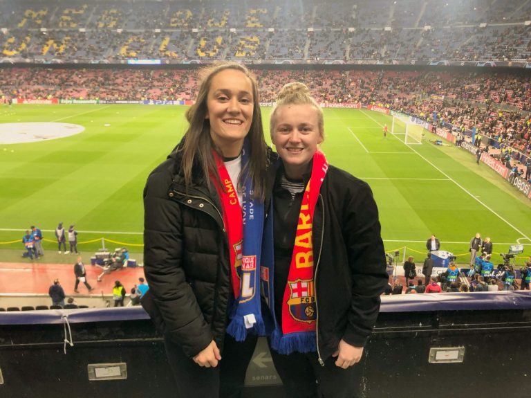 Madeleine Jones at Barcelonas Camp Nou stadium