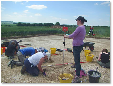Recording the position of archaeological features to add the site plan using a Total Station