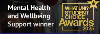 Whatuni Student Choice Awards 2025 - Mental Health and Wellbeing Support winner
