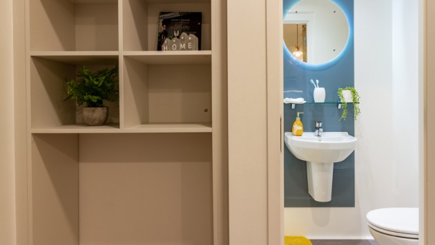 Belaton House en-suite shower room pictured from the bedroom