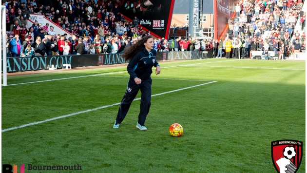 Bu student Chloe Tape, who has been on a year-long placement with AFC Bournemouth.