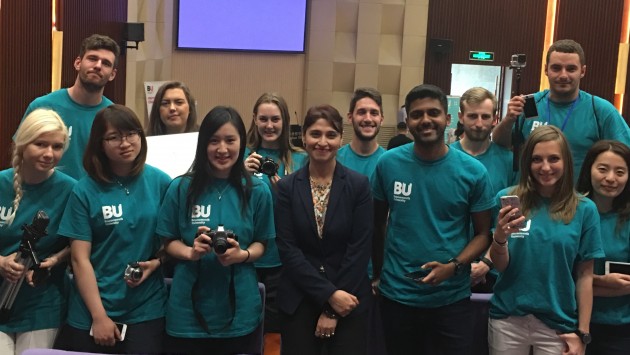 Students and Sonal in China