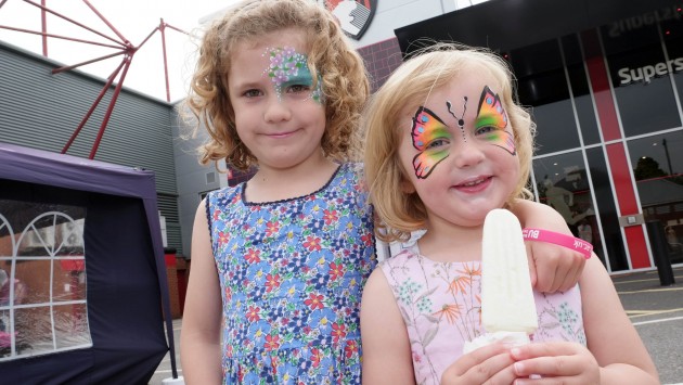 Beatrix and Ellie Littlewood at AFCB