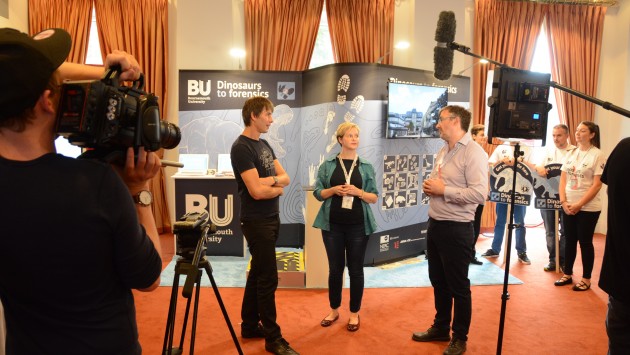 Brian Cox on BU stand