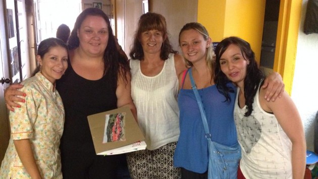 Michelle with the team