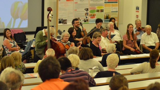 The BUDI Orchestra perform at the Dementia Institute showcase