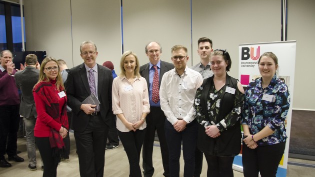 Student organisers with VC John Vinney 