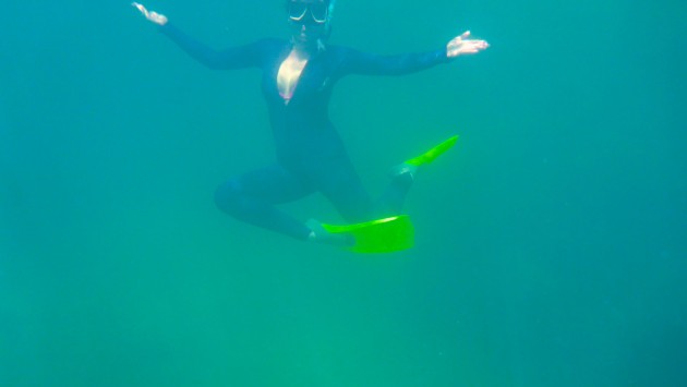 Zoey snorkelling