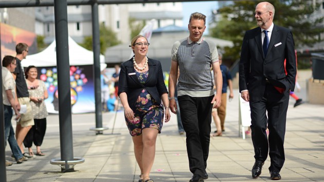 Chris Packham, Professor John Fletcher and Dr Rebecca Edwards