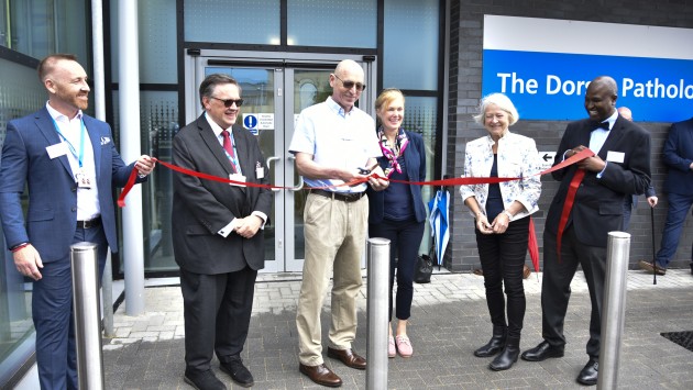 Cutting the ribbon at the new Dorset Pathology Hub