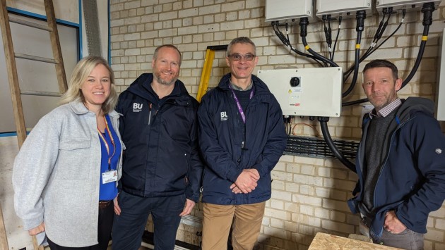 BU staff switch on new solar PV array