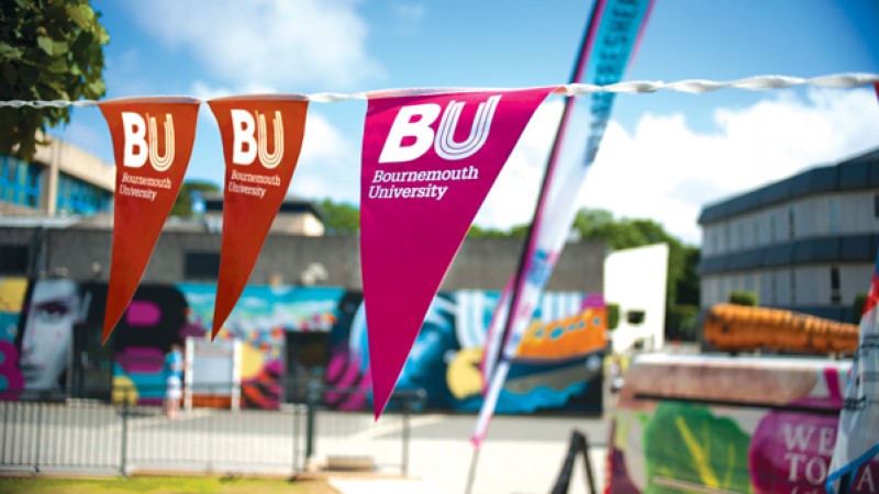 Bunting at a BU Open Day