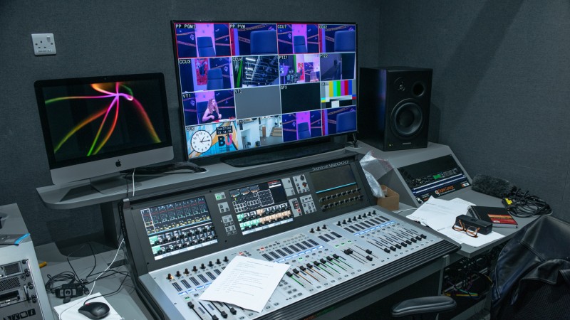 A production desk in the Poole Gateway Building