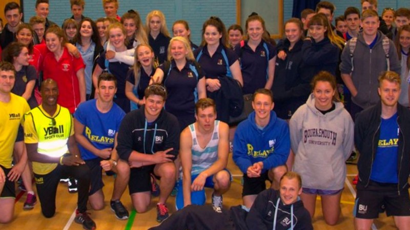 Participants in a RELAYS project grouped together