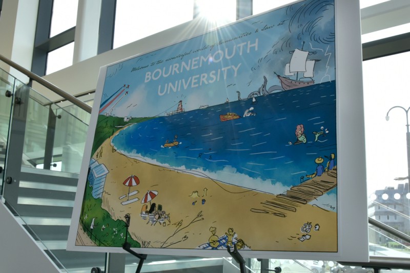 The Maritime Imagination poster designed as a seaside postcard
