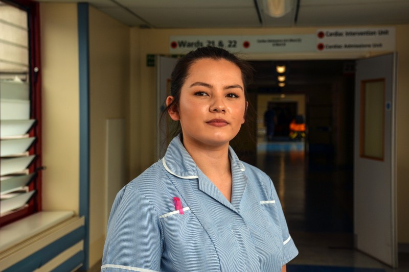 BU student Mica Lee on placement at the Royal Bournemouth Hospital