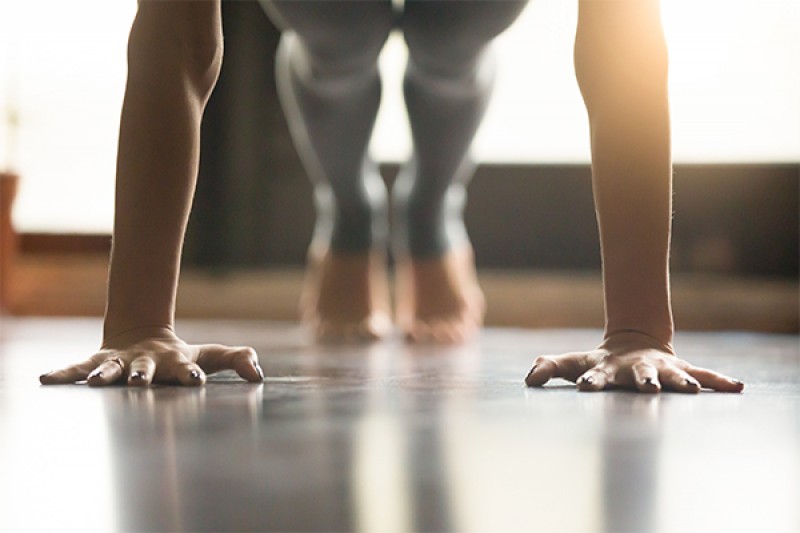 Image of a person doing a press up