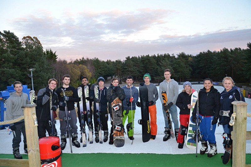 Image of a BU Skiing trip