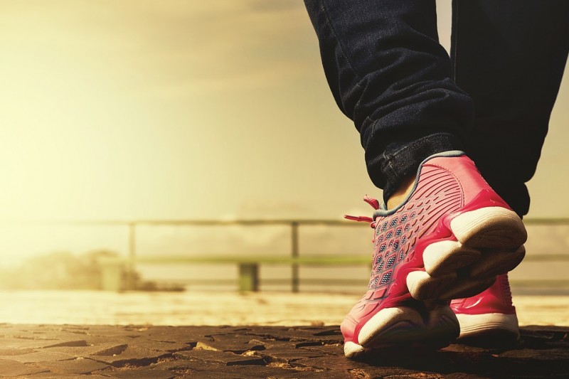 Person walking with foot drop