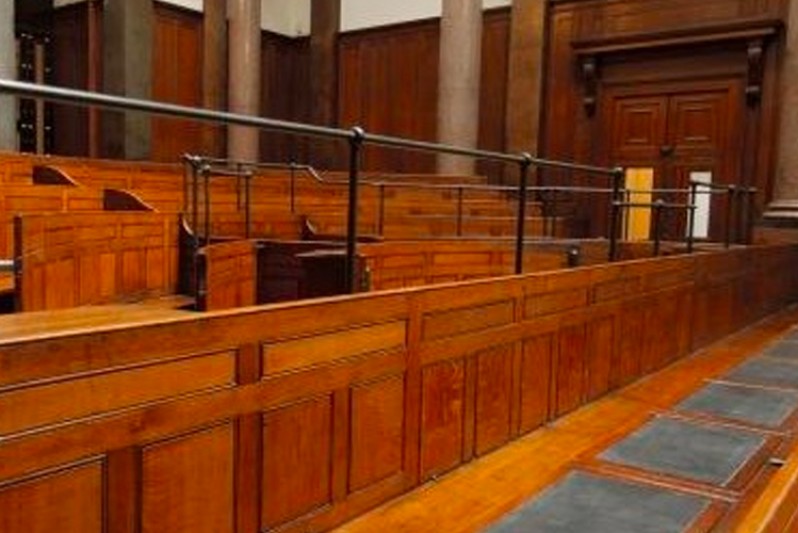 An empty courtroom