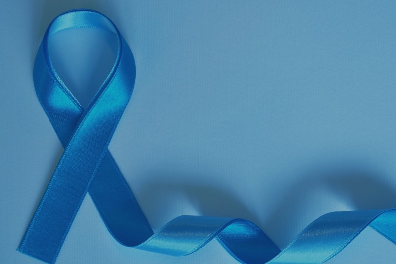 A blue ribbon