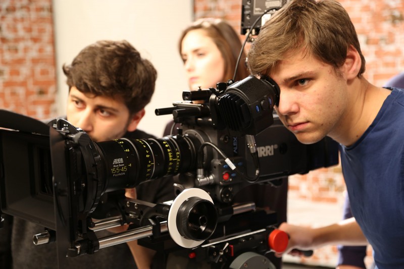 Students filming