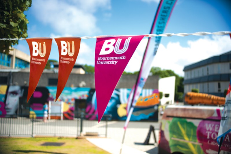 Bunting at a BU Open Day