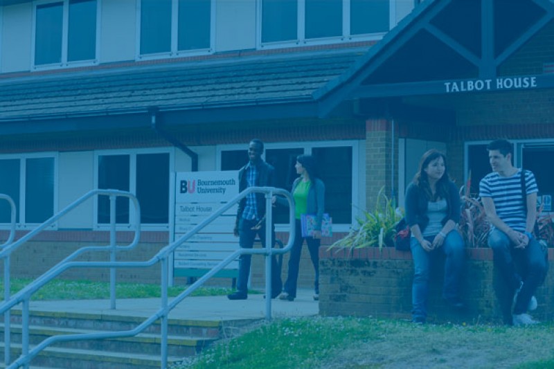 Students outside the Medical Centre on Talbot Campus