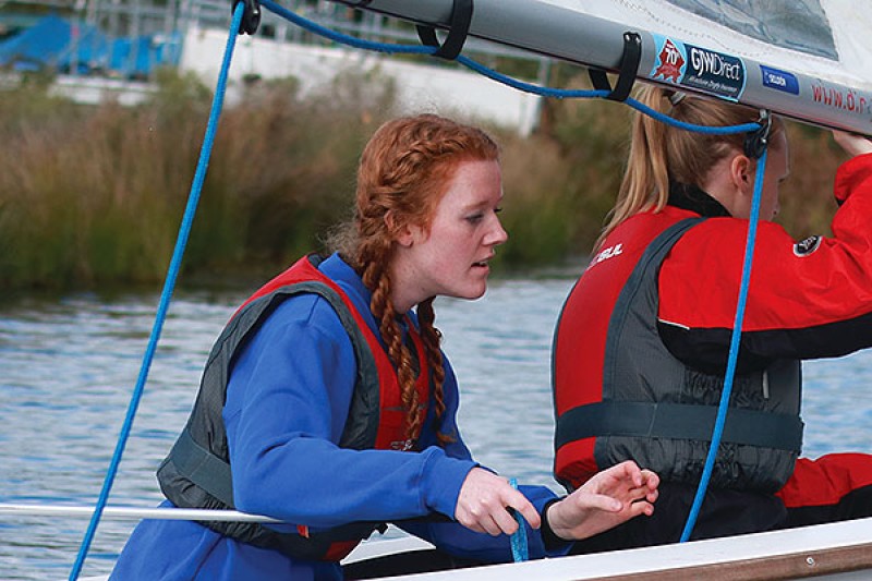 Image of two people in a small boat