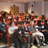 Students watching the film Da Yu in a cinema-style layout