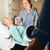 An Adult Nursing student in a practical session