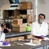 Students working in the Anthropology Lab on Talbot Campus