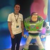 Ben on placement, pictured with Buzz Lightyear statue