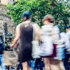 Busy pedestrian crossing in Sydney, Australia