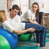 Image of physiotherapy exercise ball demonstration