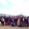Group image of students on the beach