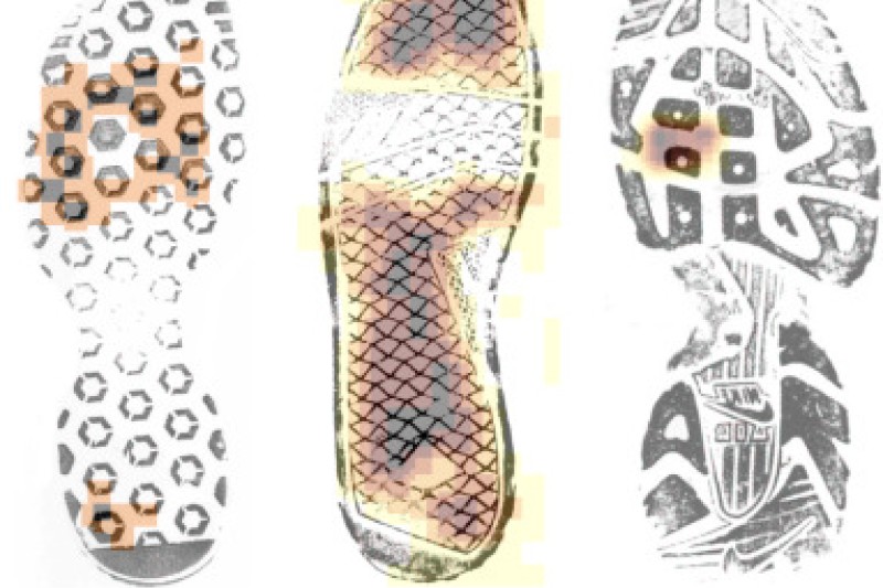 Shoeprint analysis Three footprints for analysis