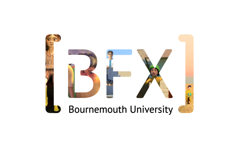 The letters BFX are filled in with various images from the previous years BFX Competition animations. Different characters and</body></html>