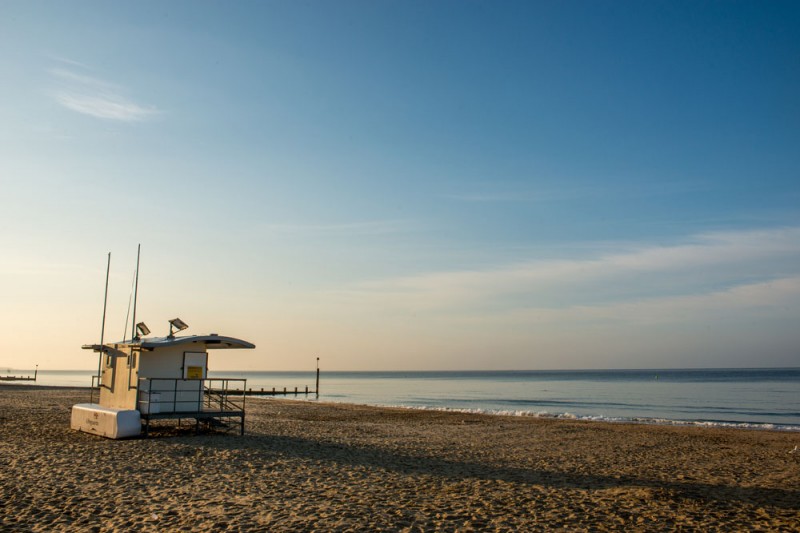 Image of a lifeguard hut on Bournemouth beach Lifeguard hut on Bournemouth beach