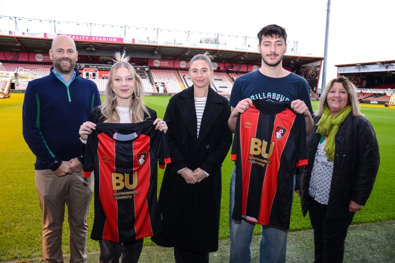 AFC Bournemouth studentship recipients at the Club