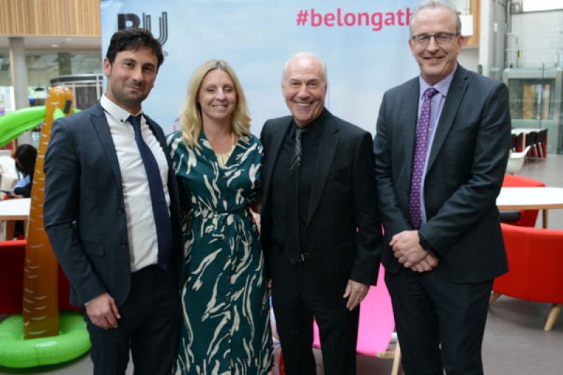 Programme organisers with Dr Jeff Mostyn and Vice-Chancellor Professor John Vinney Programme organisers with Dr Jeff Mostyn and Vice-Chancellor Professor John Vinney