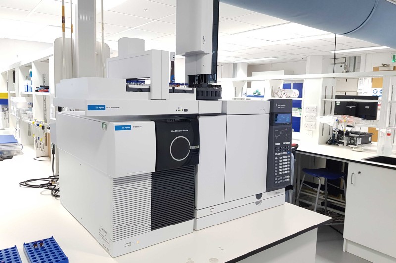 The Agilent 7010b GC/MS (triple quadrupole) machine