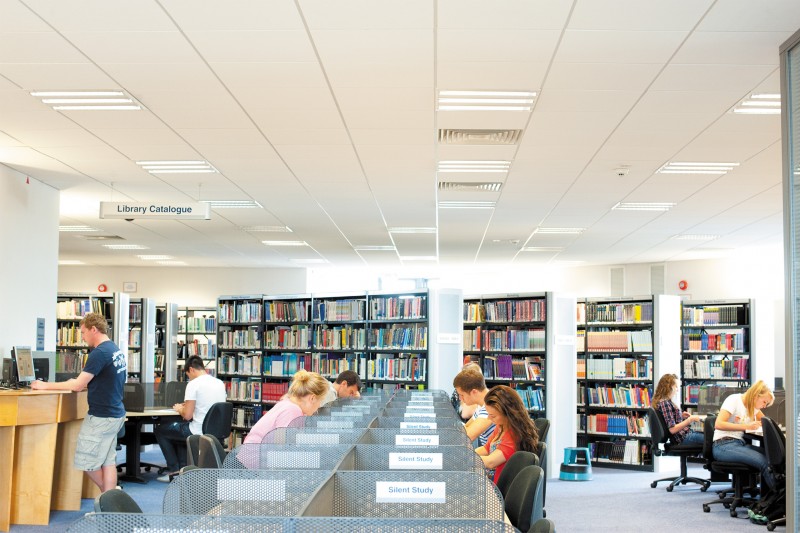 A silent study room in The Sir Michael Cobham library The Sir Michael Cobham library - silent study room