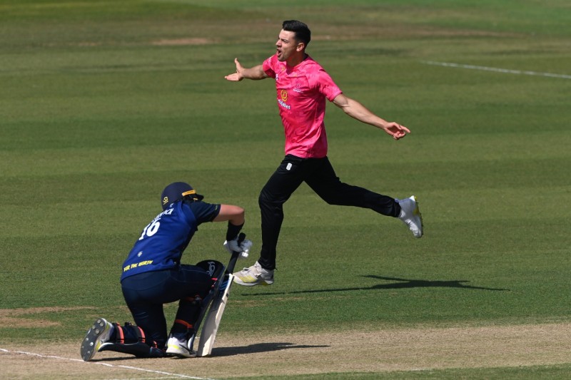 Brad Currie playing for Sussex
