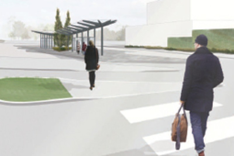 An artist's impression of the new bus hub