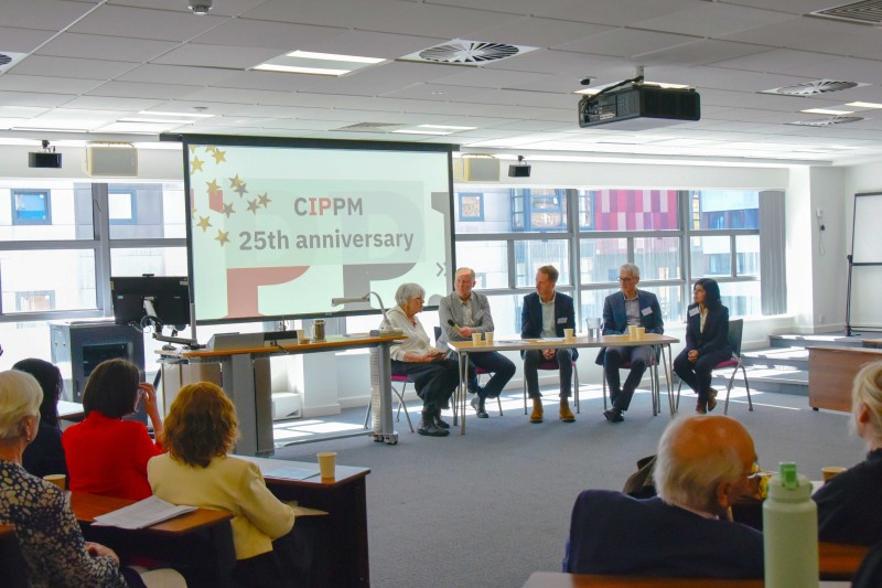 Panel of former and current directors of CIPPM at 25th anniversary event