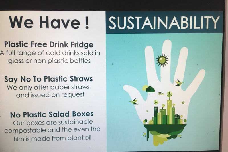 Chartwells plastic free poster